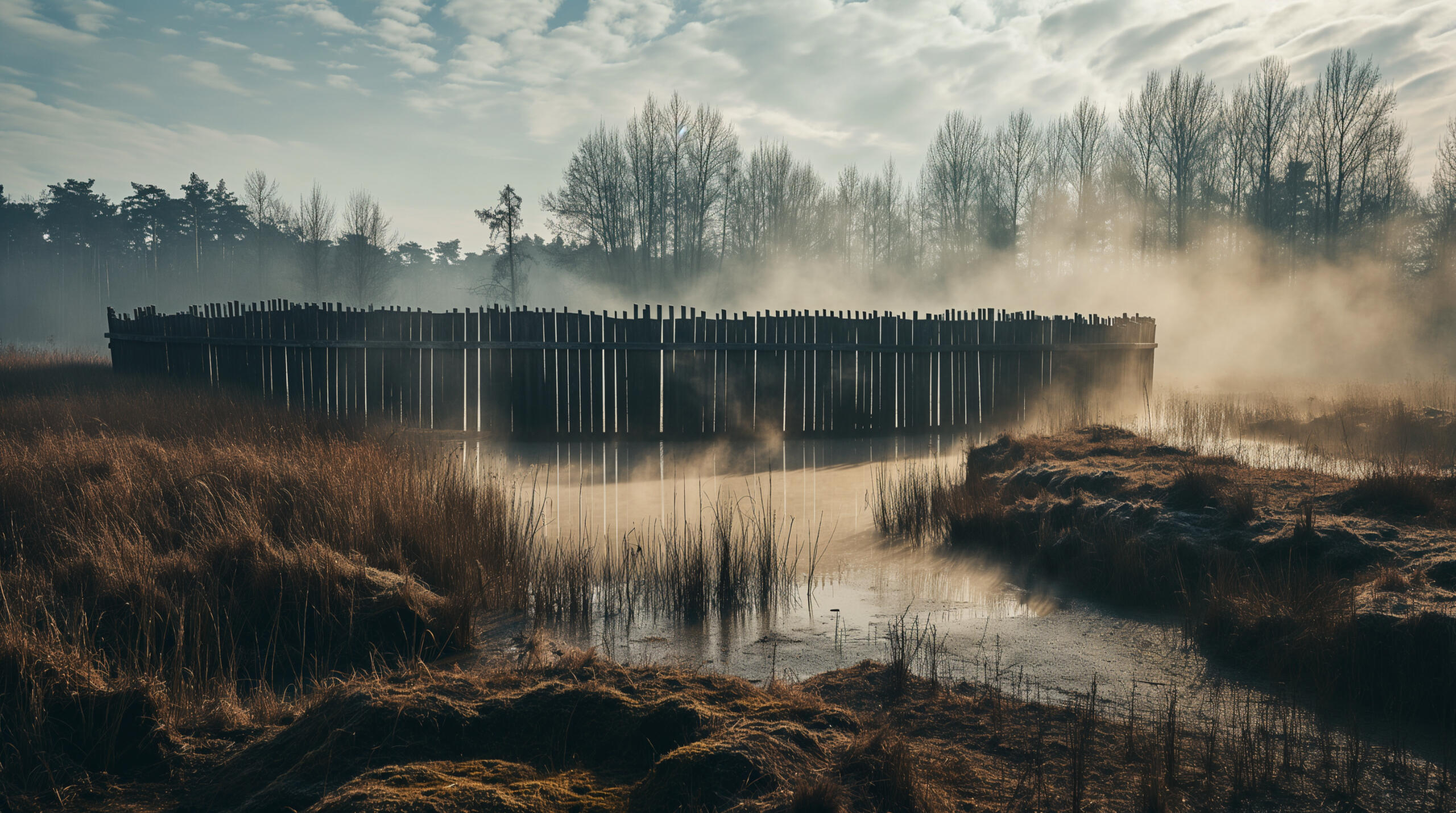 Eine alte slawische Feste im Sumpf