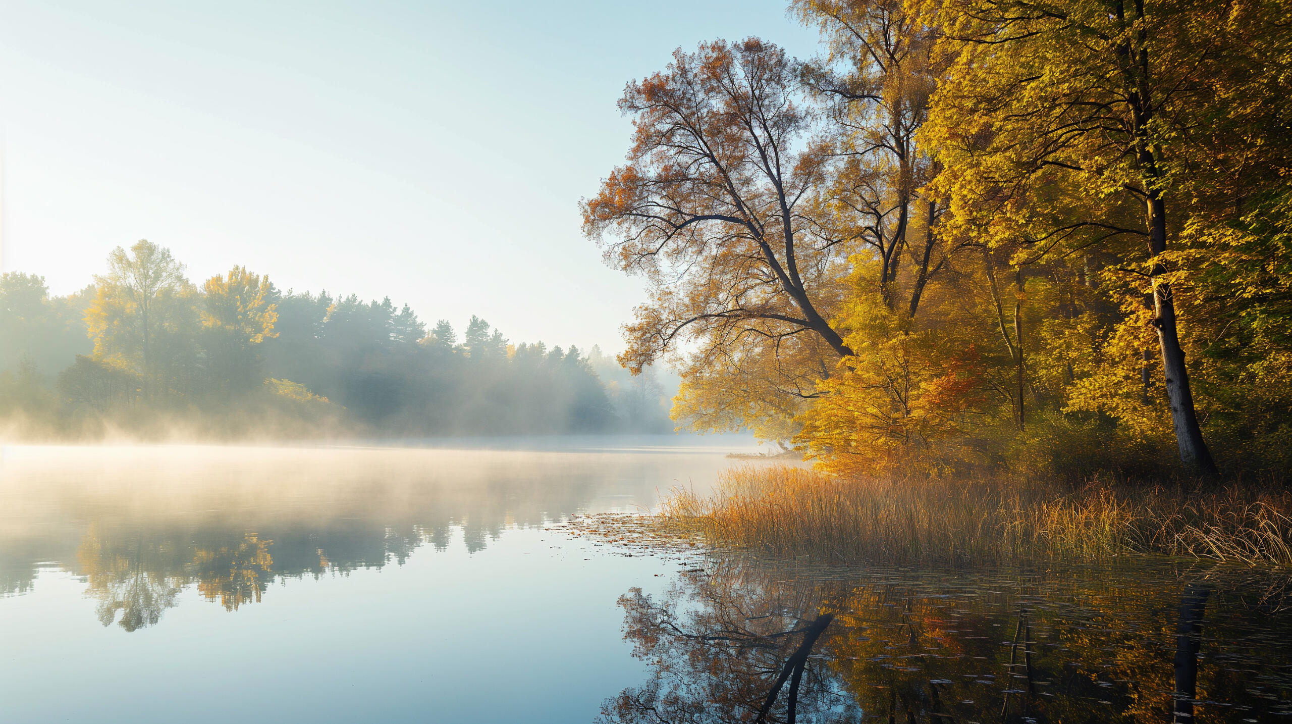 Der Gohlitzsee umringt von Bäumen
